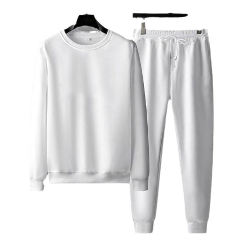 Men’s Round Neck Sweatshirt & Sweatpants Set – Casual Fashion Sports Tracksuit