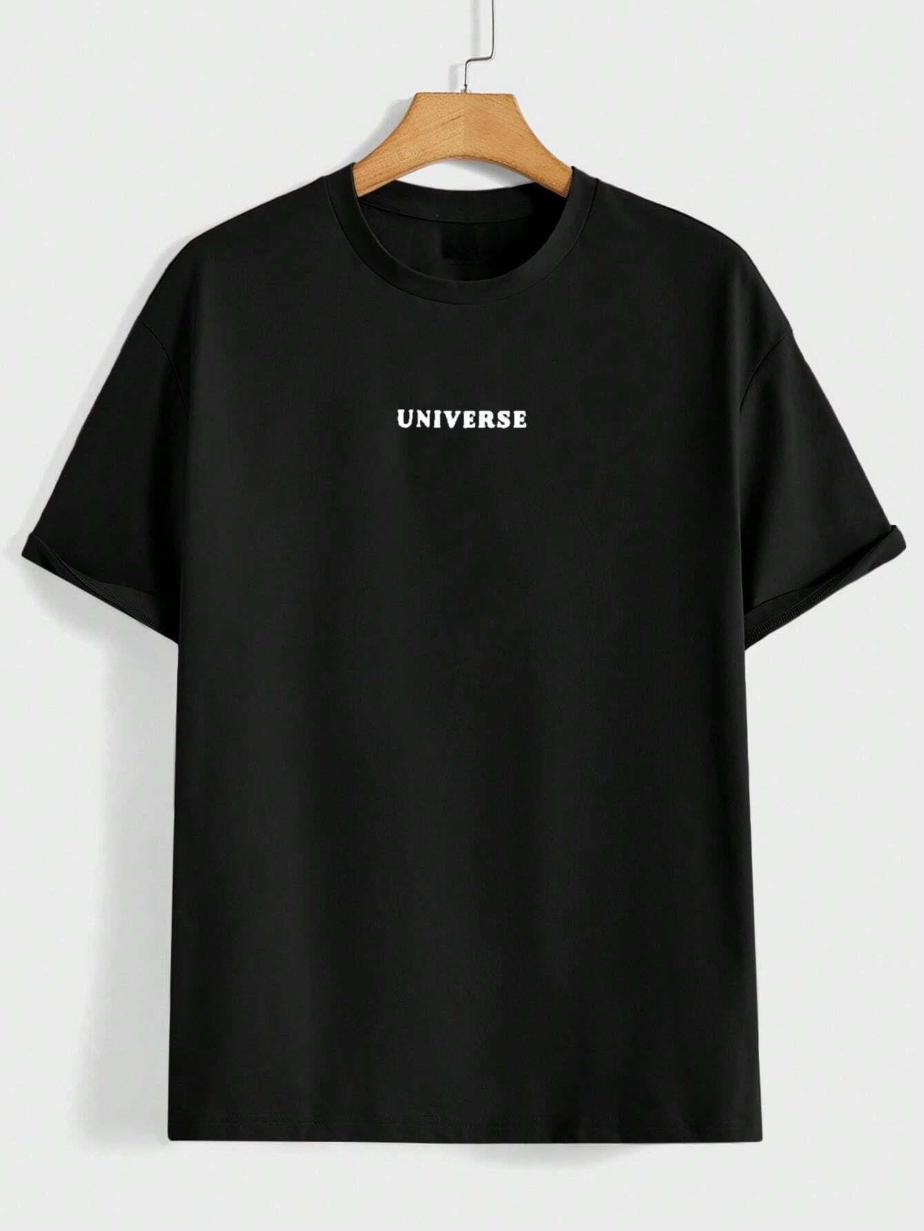 Believe In Yourself Universe T-Shirt – Funny Short Sleeve Pullover for Men