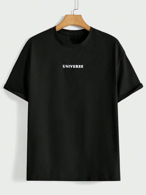 Believe In Yourself Universe T-Shirt – Funny Short Sleeve Pullover for Men