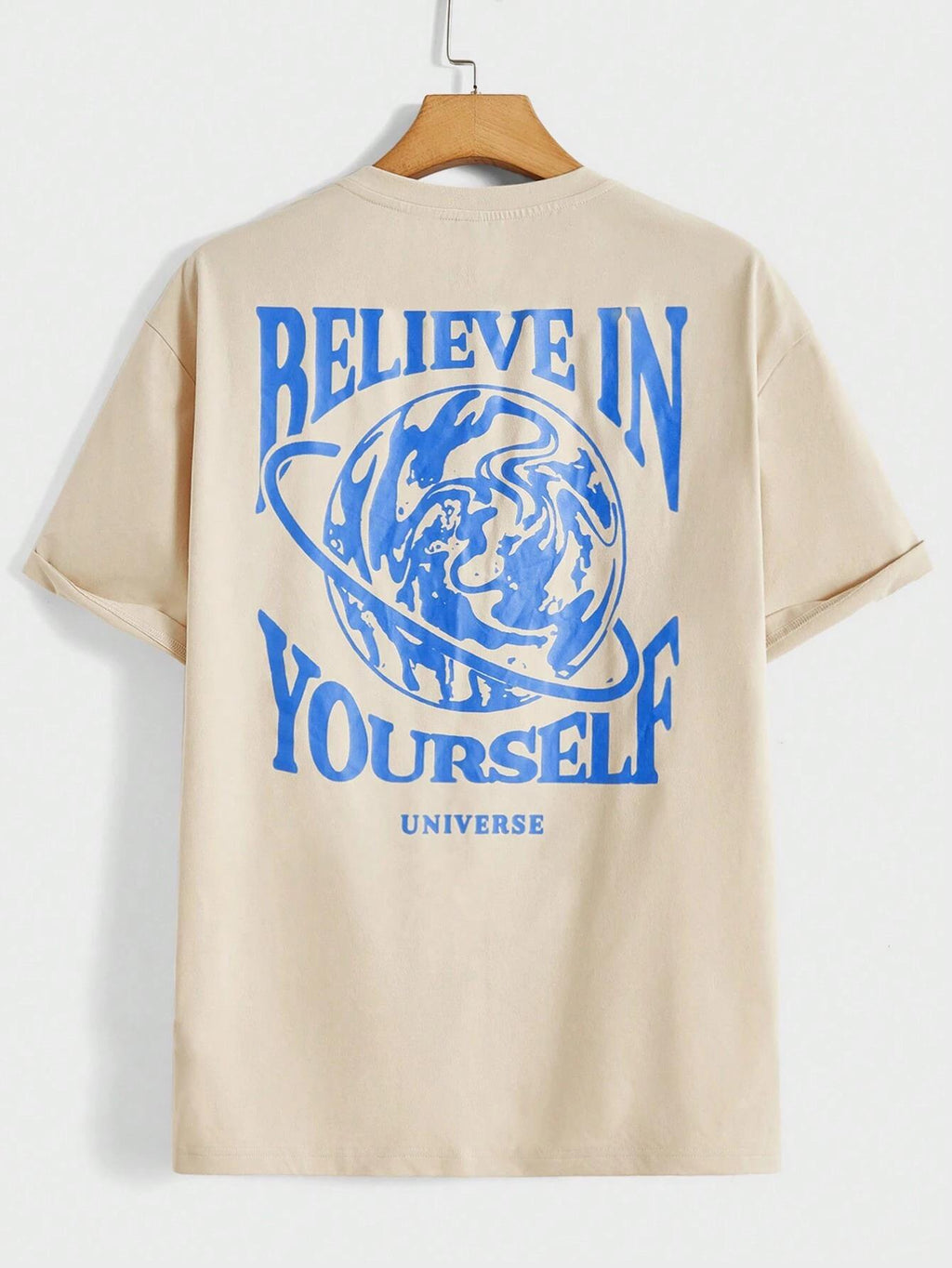 Believe In Yourself Universe T-Shirt – Funny Short Sleeve Pullover for Men