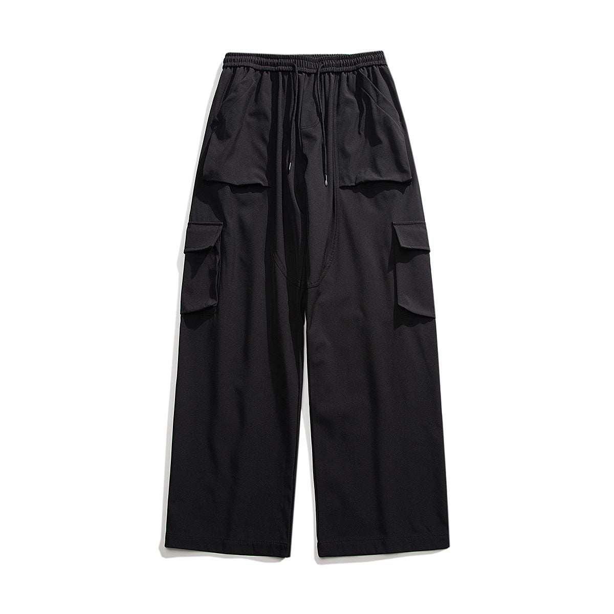 Men’s Loose Straight Track Pants – Casual Solid Color Leisure Trousers