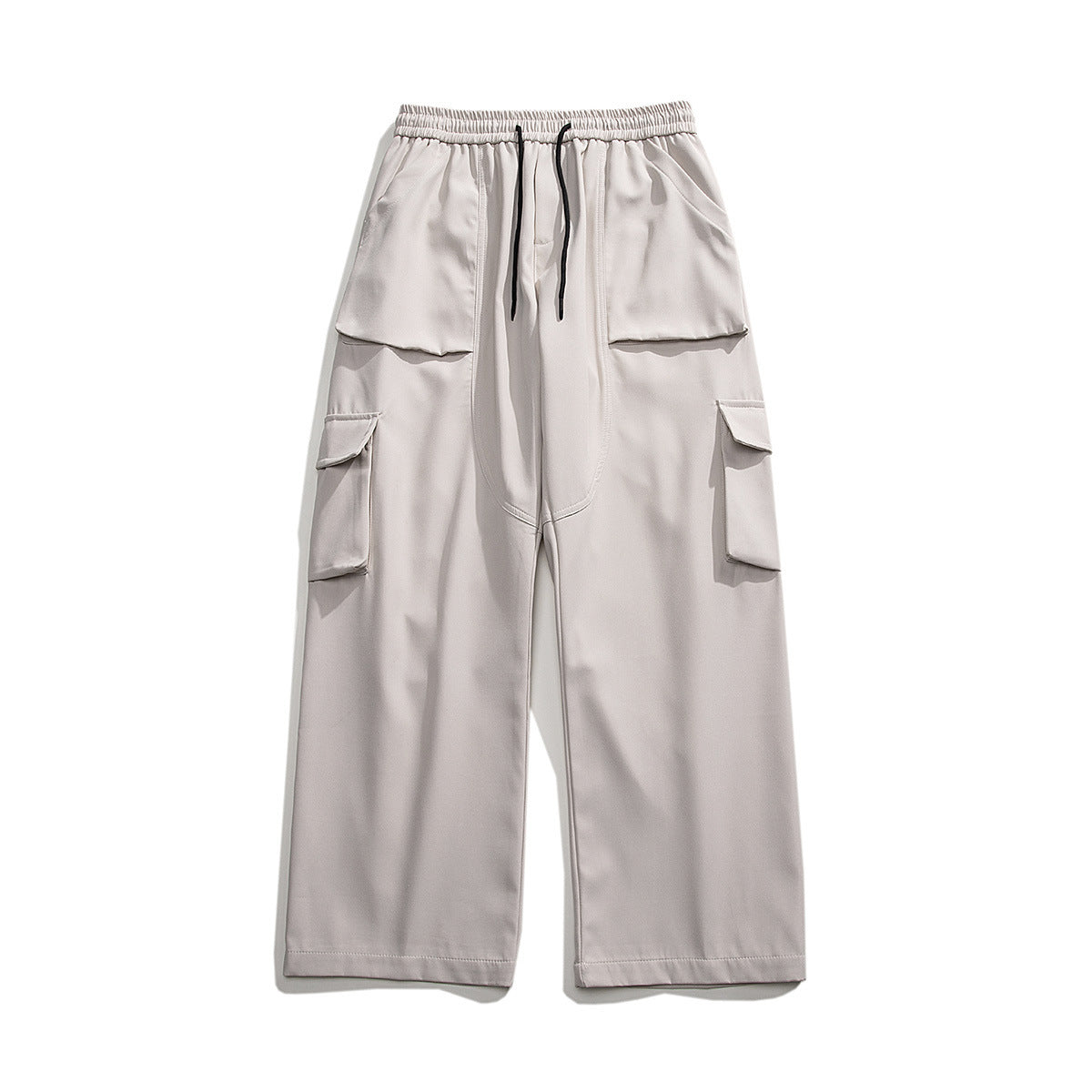 Men’s Loose Straight Track Pants – Casual Solid Color Leisure Trousers
