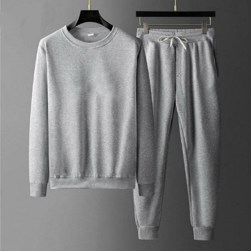 Men’s Round Neck Sweatshirt & Sweatpants Set – Casual Fashion Sports Tracksuit
