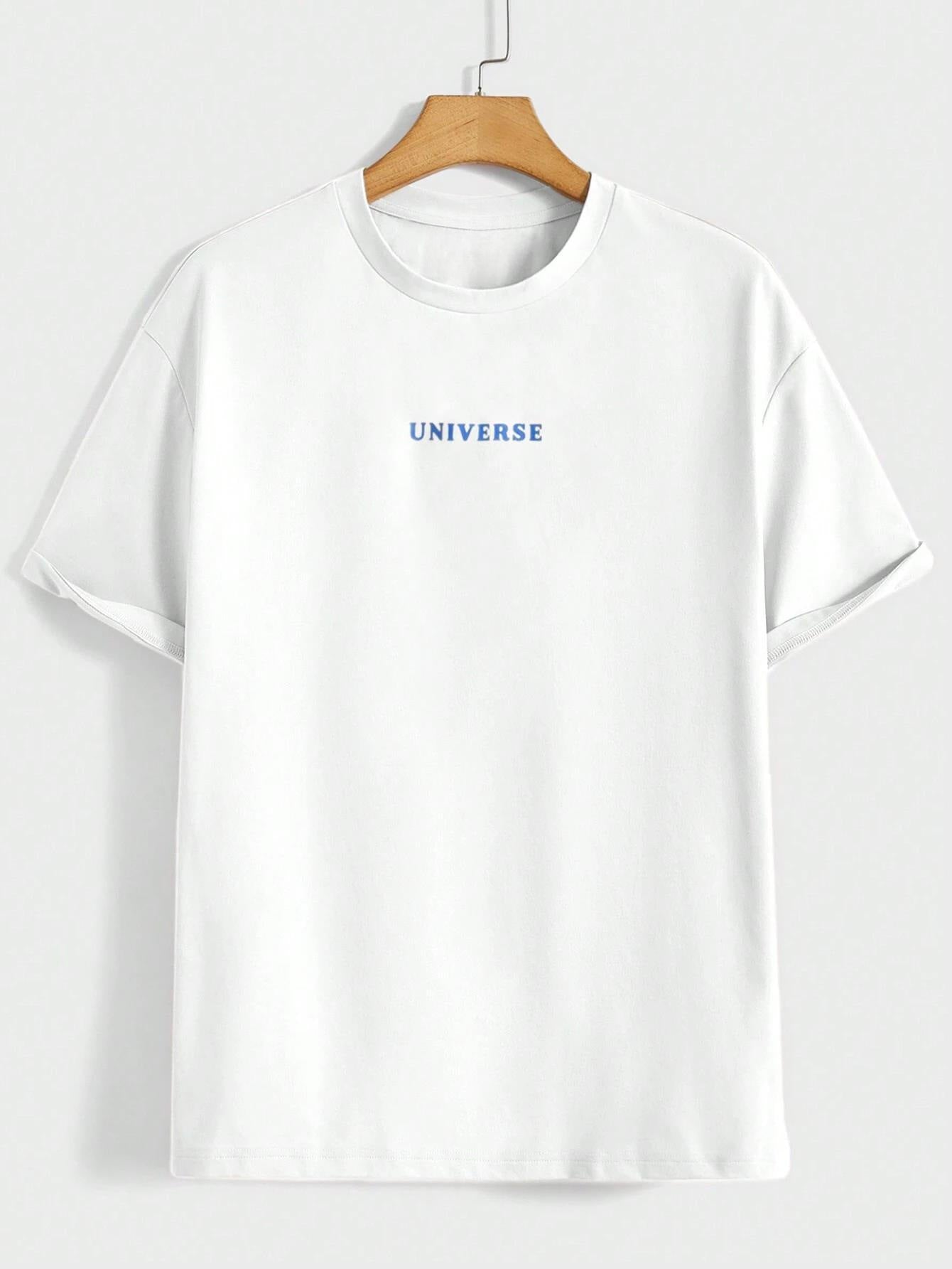 Believe In Yourself Universe T-Shirt – Funny Short Sleeve Pullover for Men