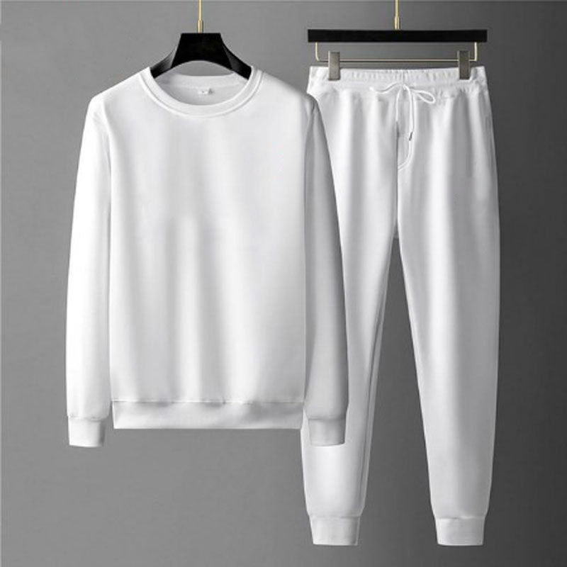 Men’s Round Neck Sweatshirt & Sweatpants Set – Casual Fashion Sports Tracksuit